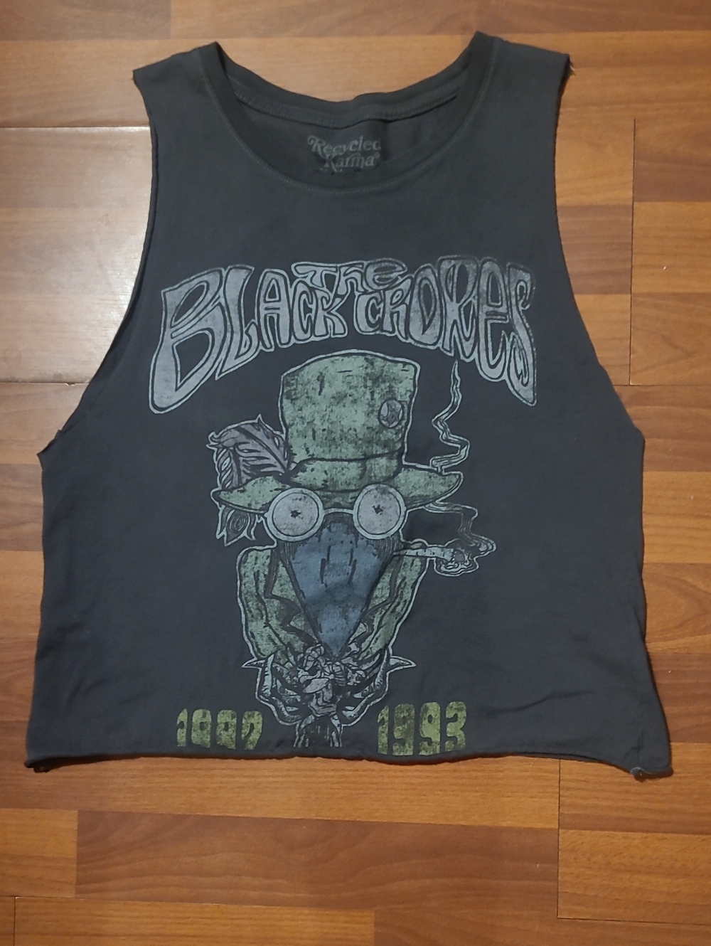 Dark Grey Black Crowes Muscle Tee